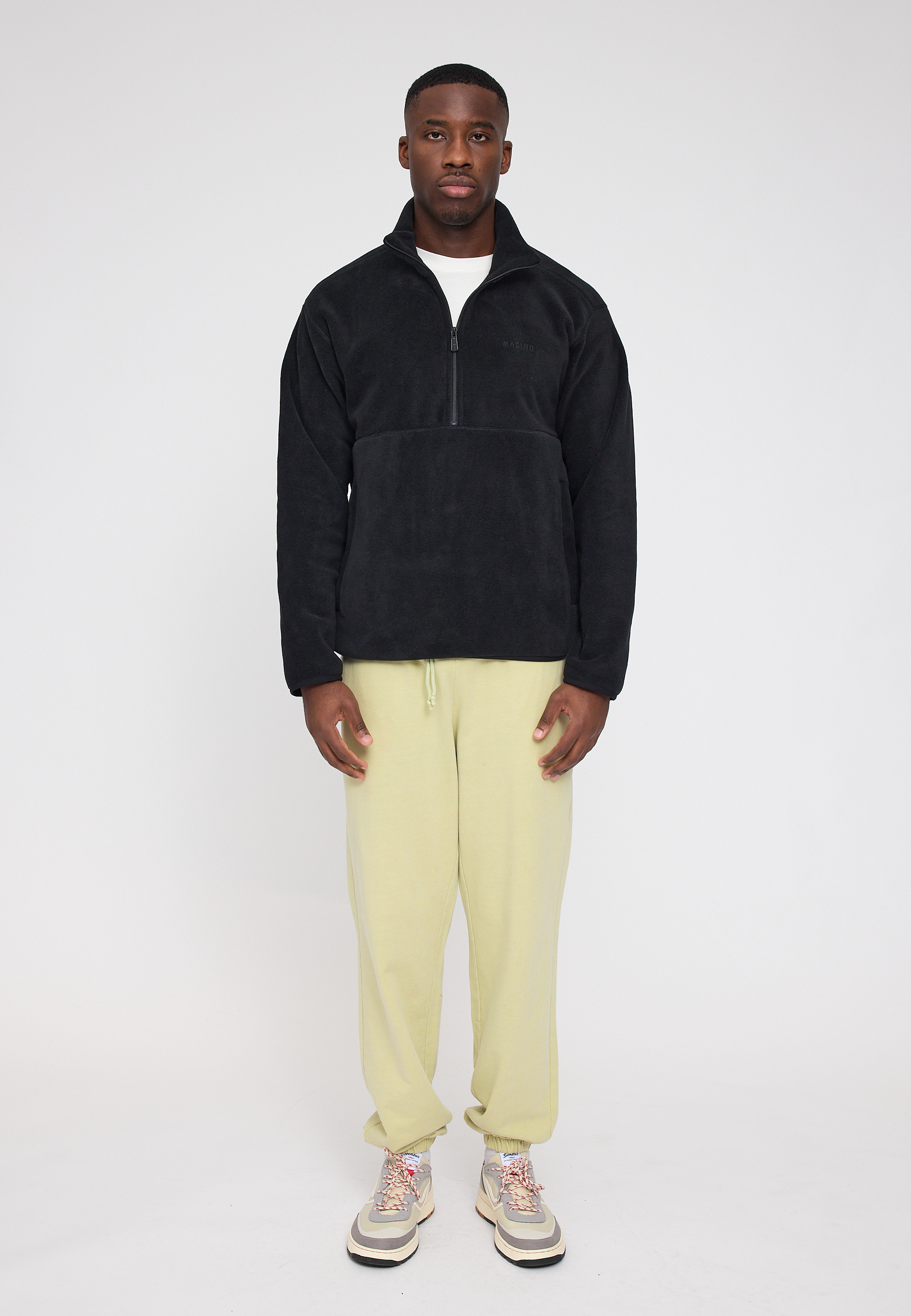 FRED FLEECE HALF ZIP Pullover black