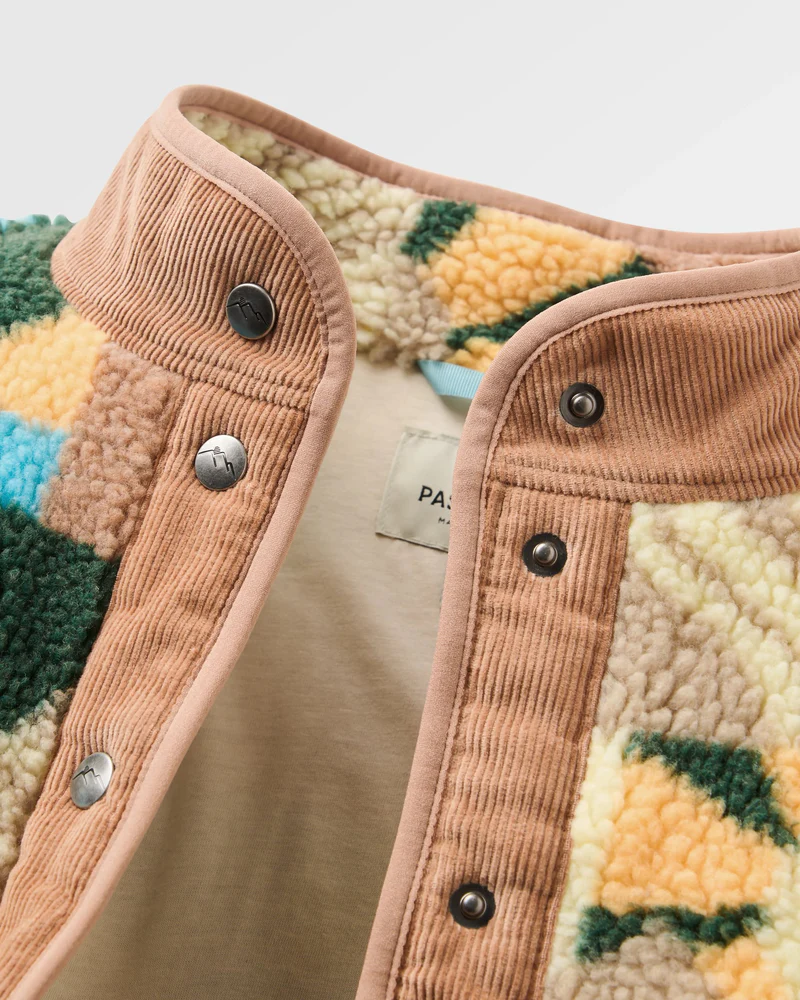 PASSENGER - CLOVER RECYCELED SHERPA FLEECE SHIRT Jacke sun patch simply taupe