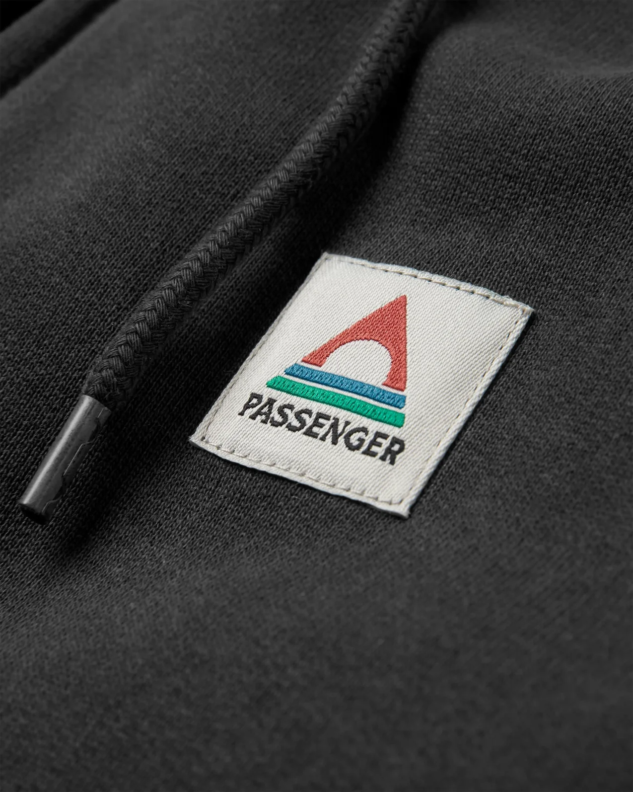 PASSENGER - HERITAGE Full Zip Recycelter Baumwoll-Hoodie - schwarz