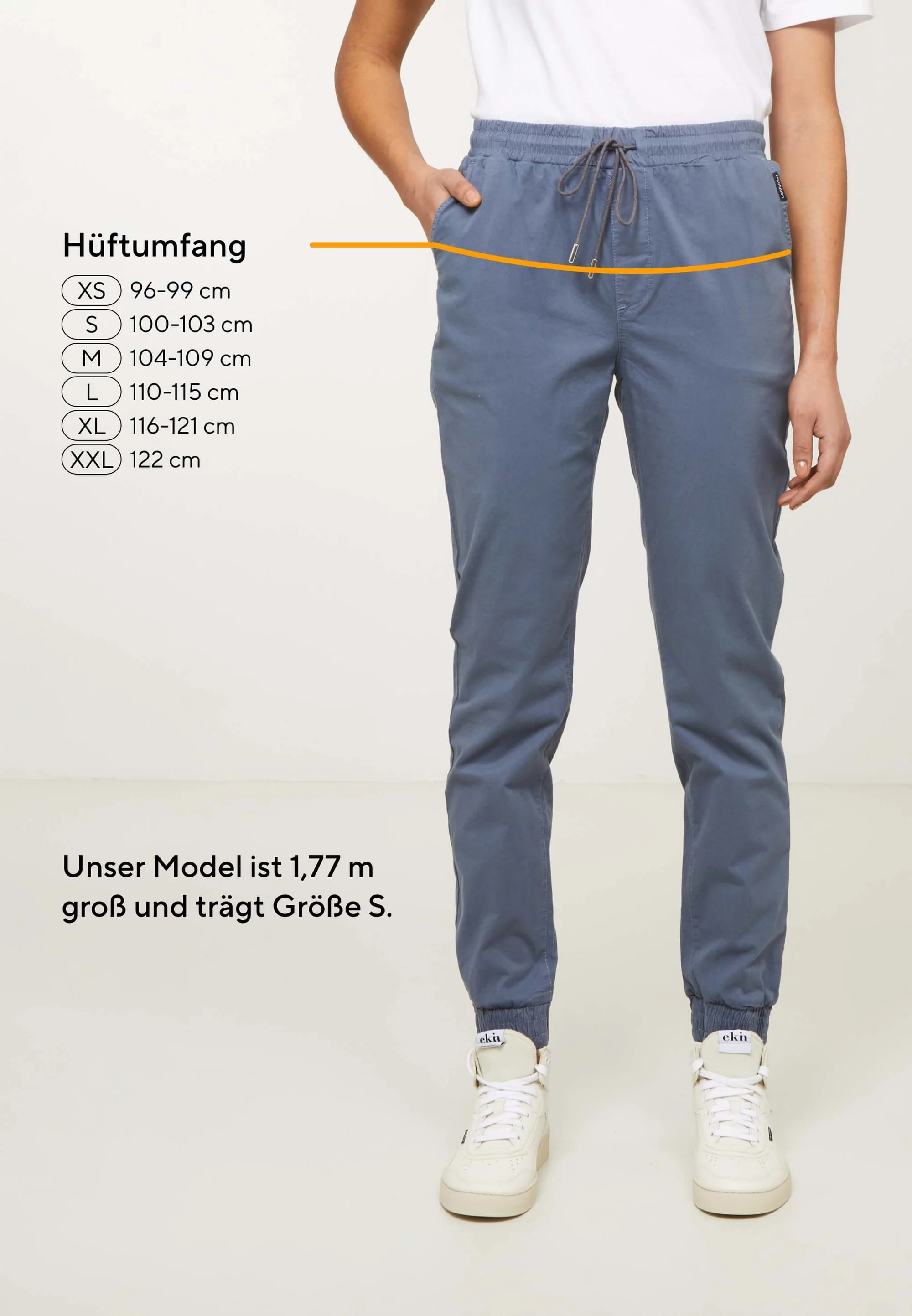 CALATHEA CHINO Hose - dove blue