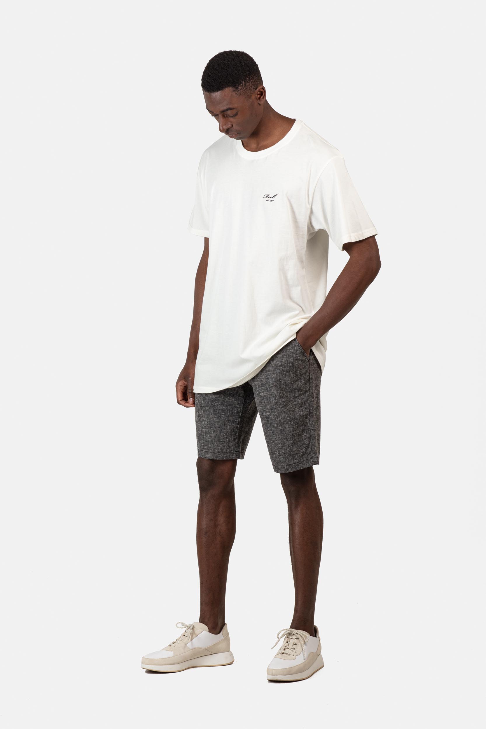 REELL - FLEX GRIP CHINO Short black linen