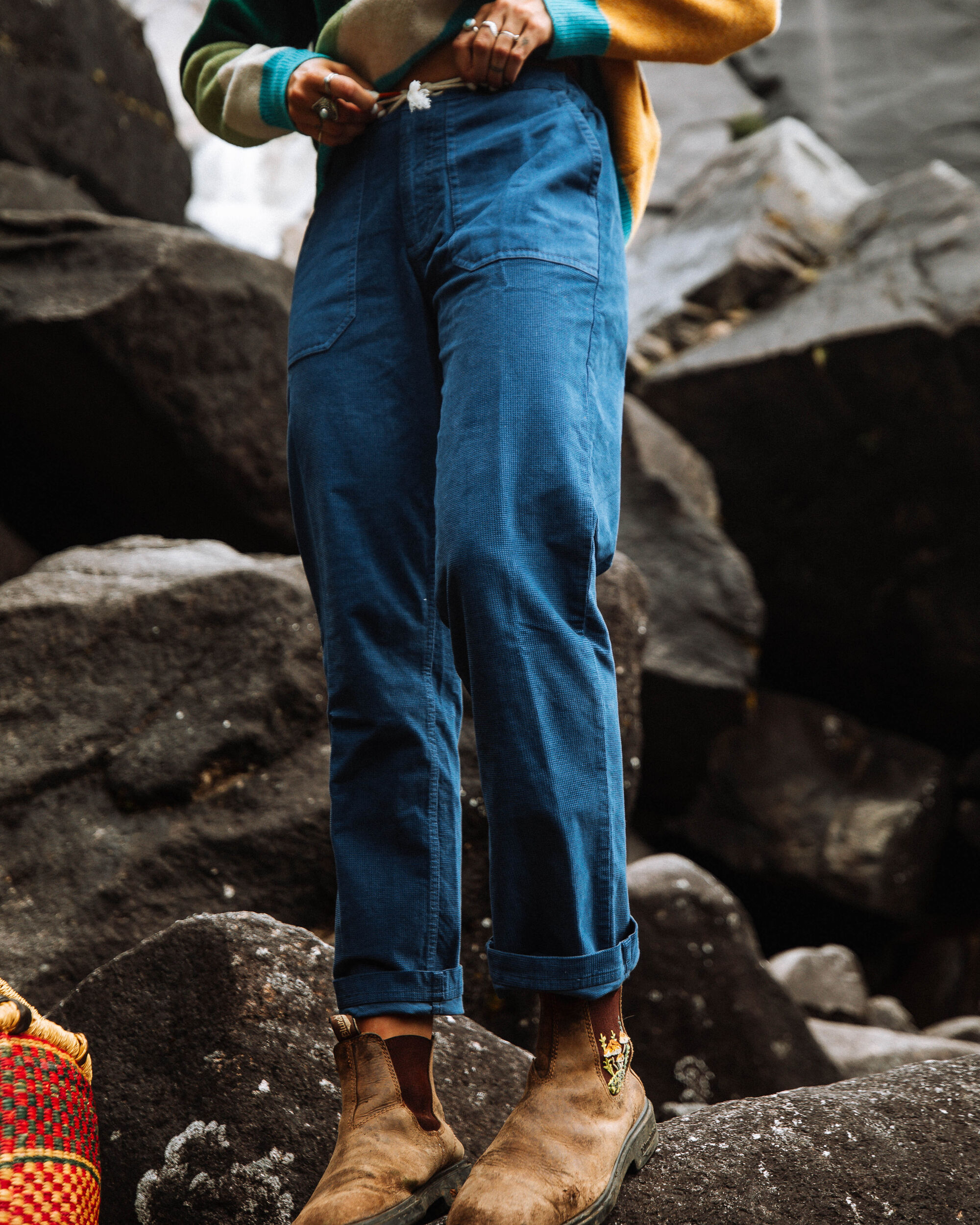 PASSENGER - AVIAN CORD TROUSER Cordhose dark denim