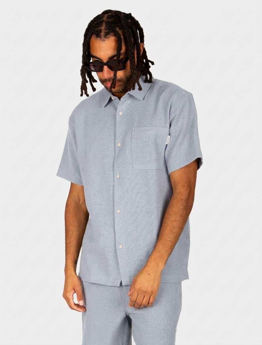 IRIE DAILY - SAMMY SUMMER SHIRT Hemd blue grey