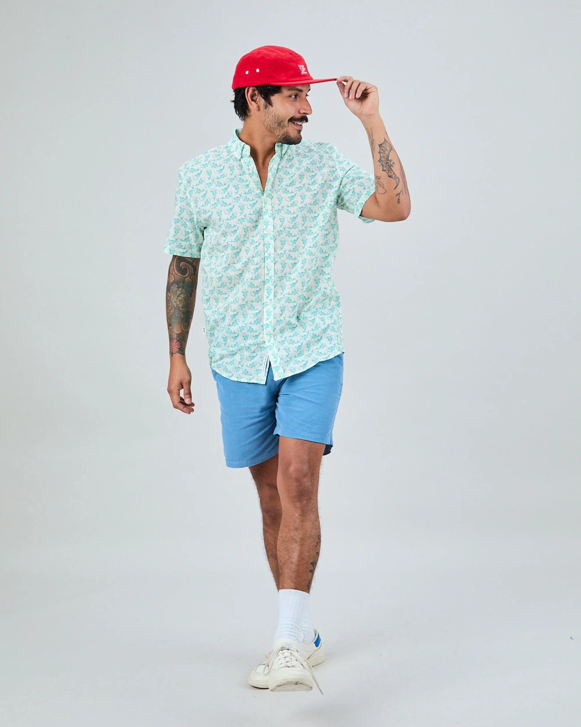 BRAVA FABRICS - KOI FISH PRINTED SHIRT Hemd green