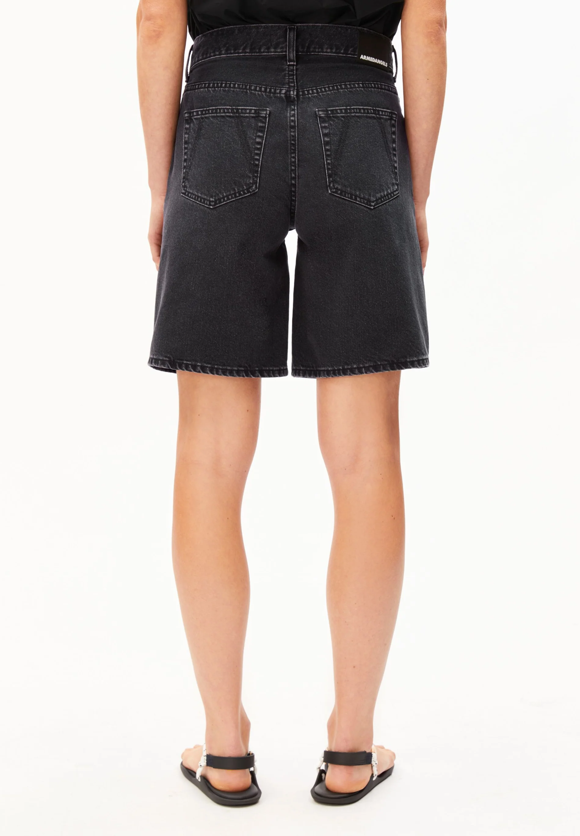 ARMEDANGELS - THALINAA  DENIM SHORT Short ebony black