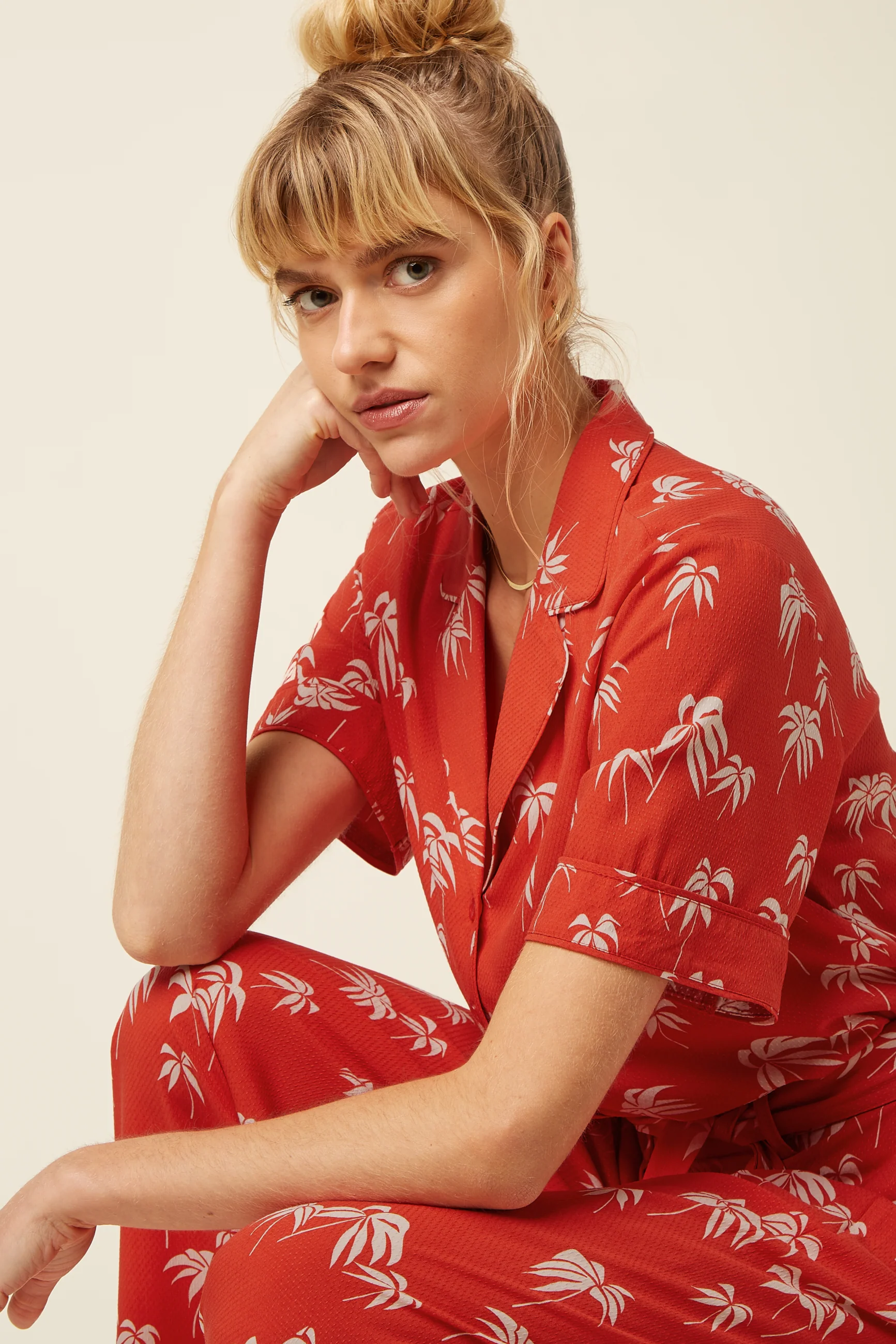KING LOUIE - ELSIE BLOUSE Bluse summer fig