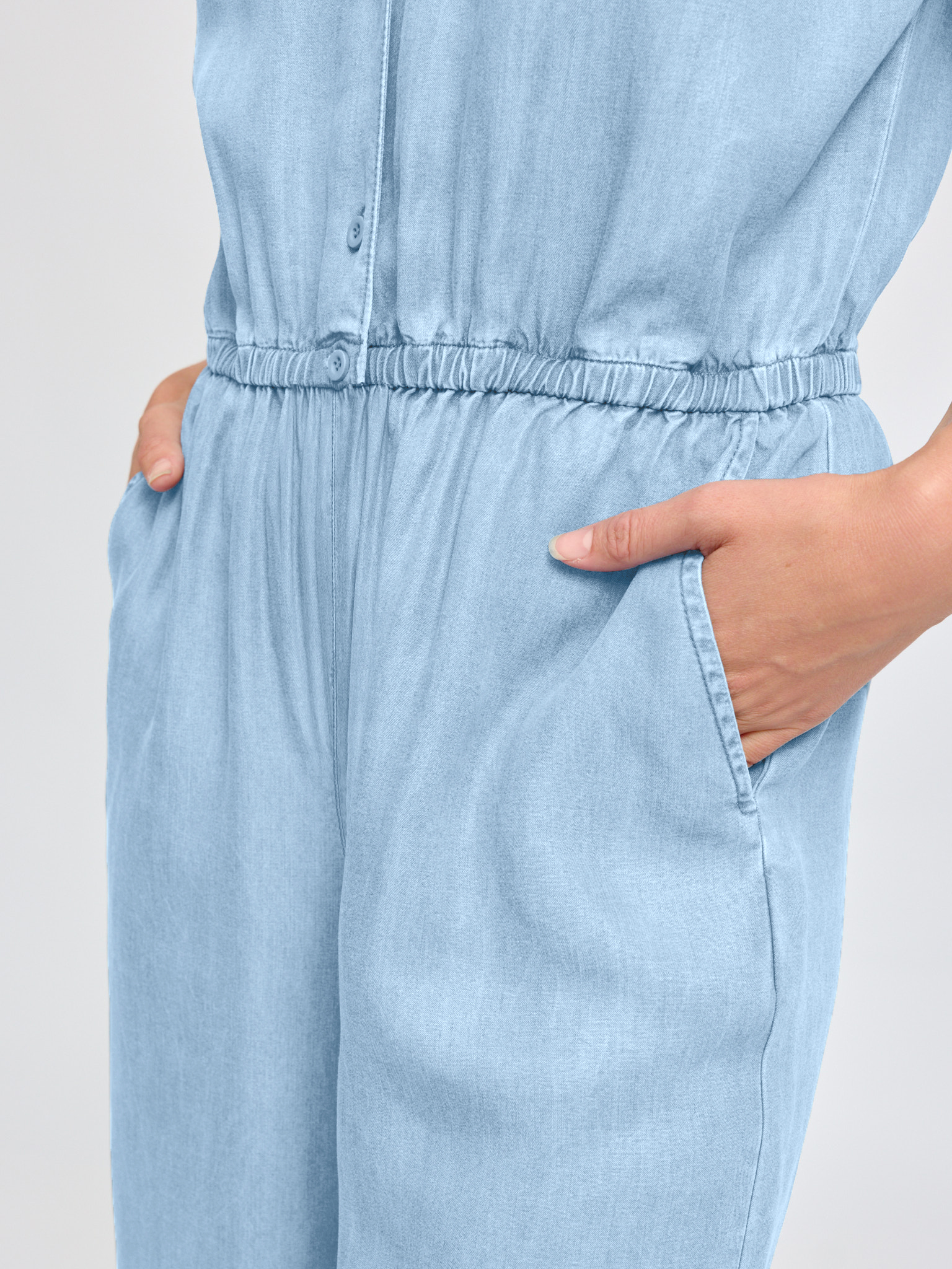 KIRA WIDE LEG JUMPSUIT TENCEL Overall light blue wash