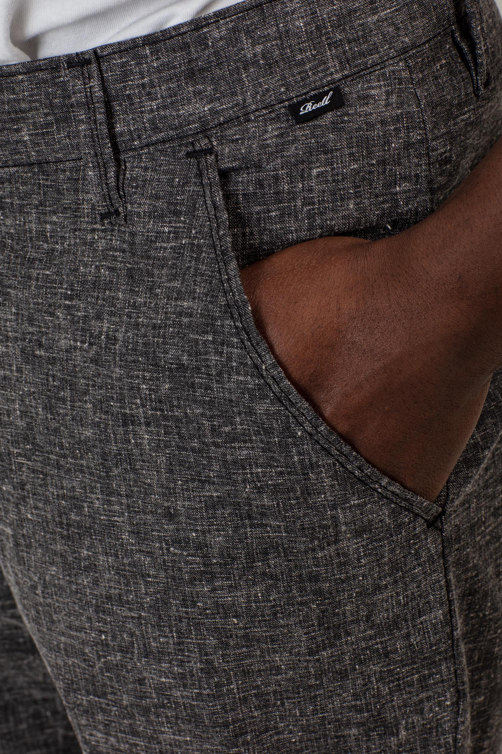 REELL - FLEX GRIP CHINO Short black linen