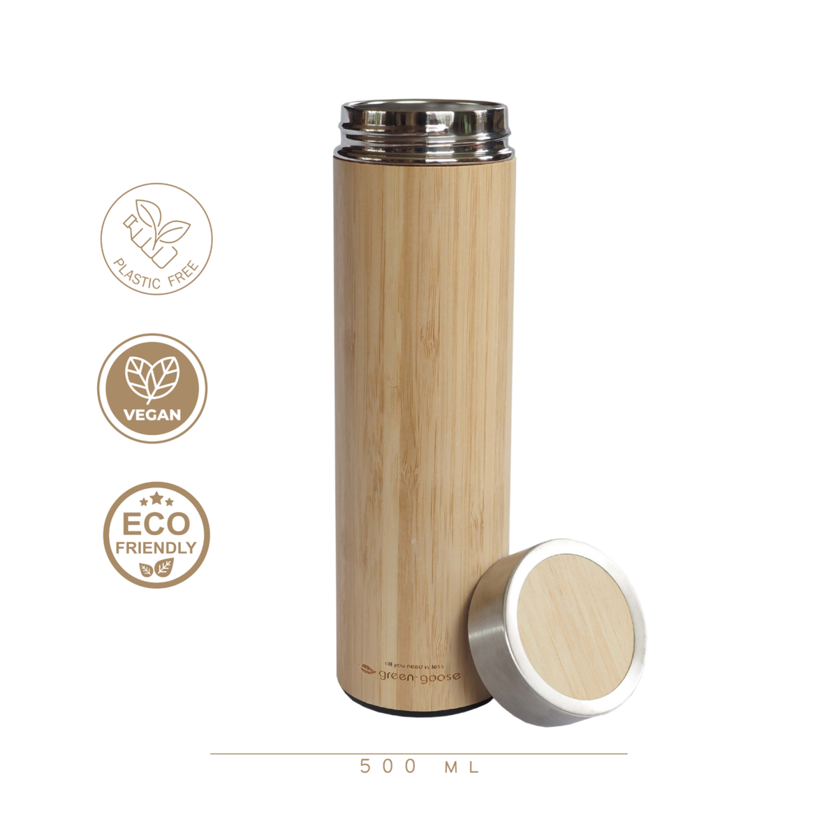 GREEN-GOOSE - BAMBUS Thermosflasche 500ml