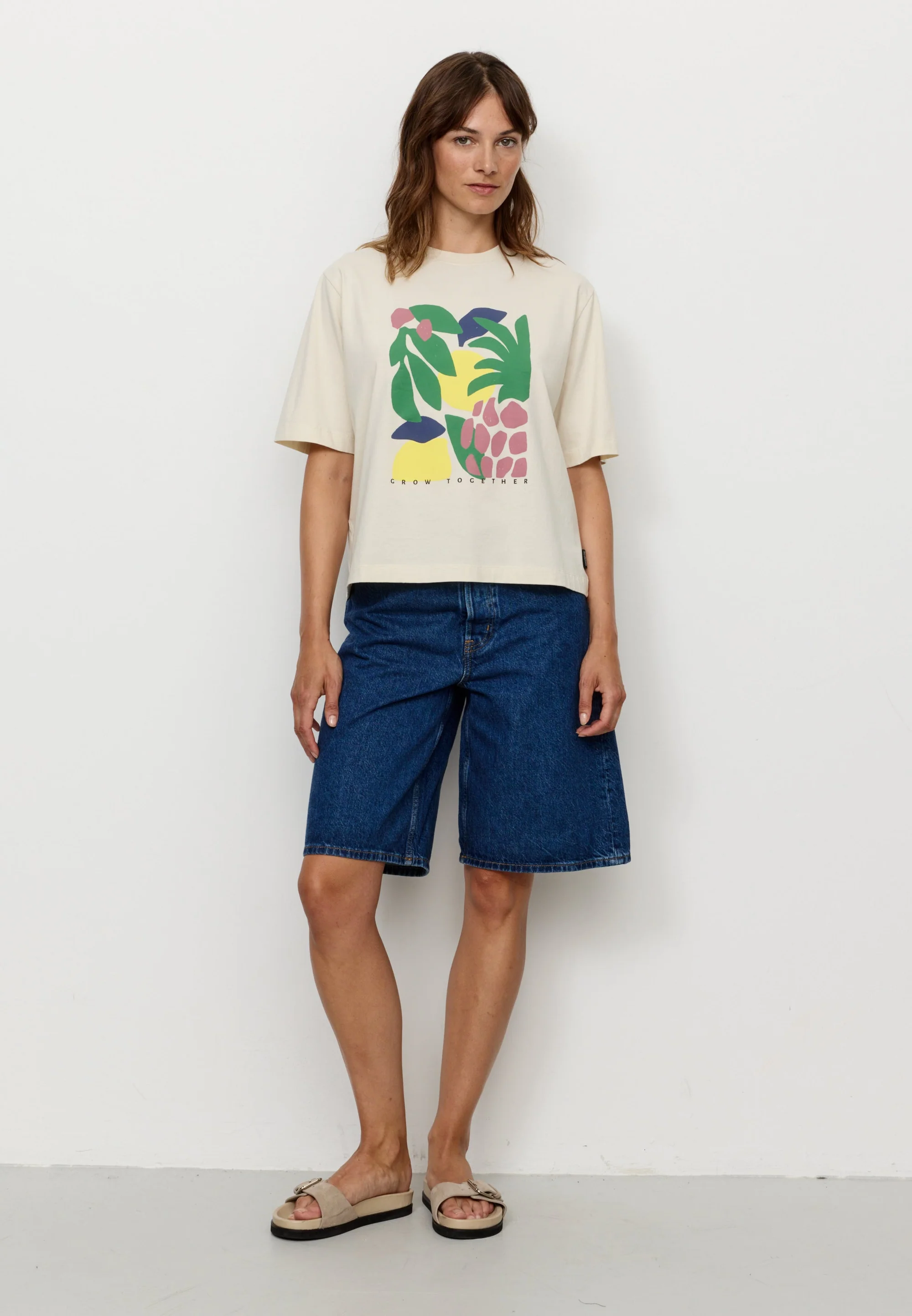 RECOLUTION - AZOLLA TOGETHER GOTS Shirt arctic white