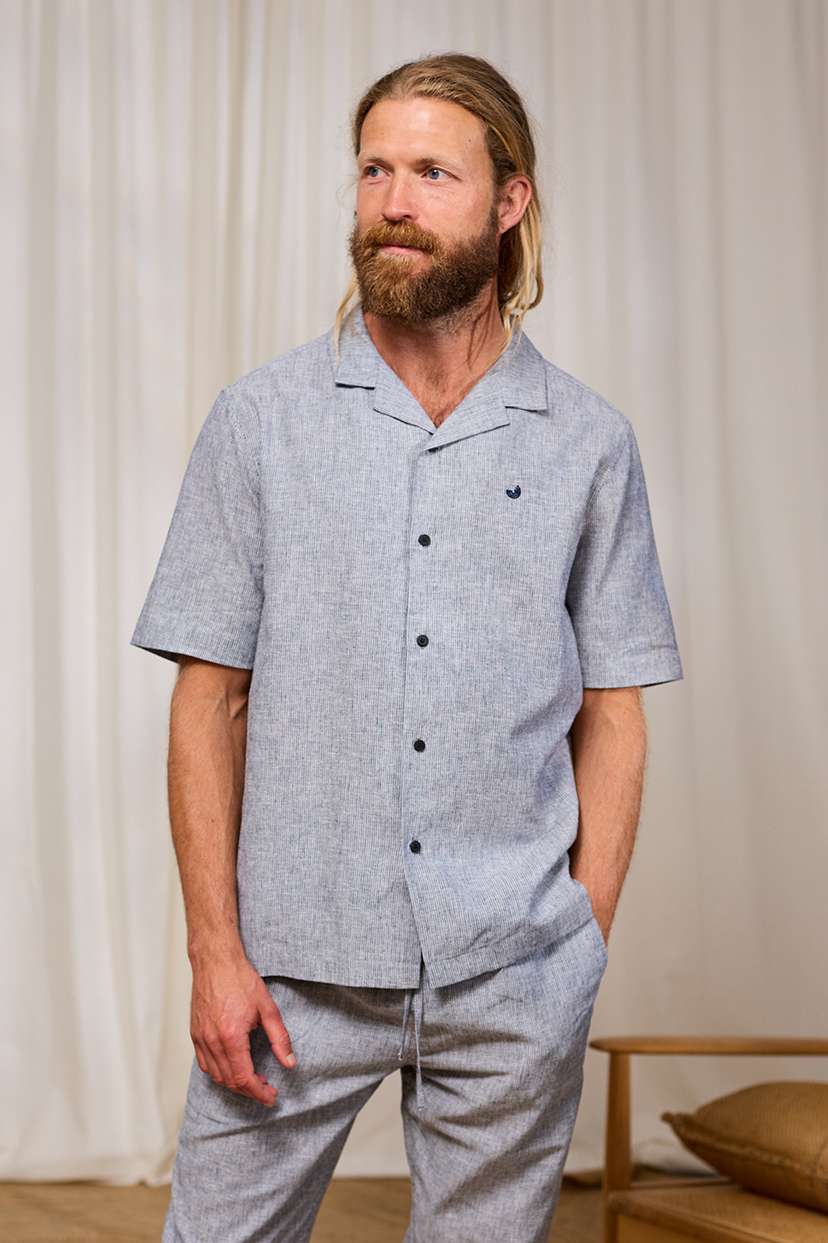 TWOTHIRDS - OLIVERA Hemd - navy stripes