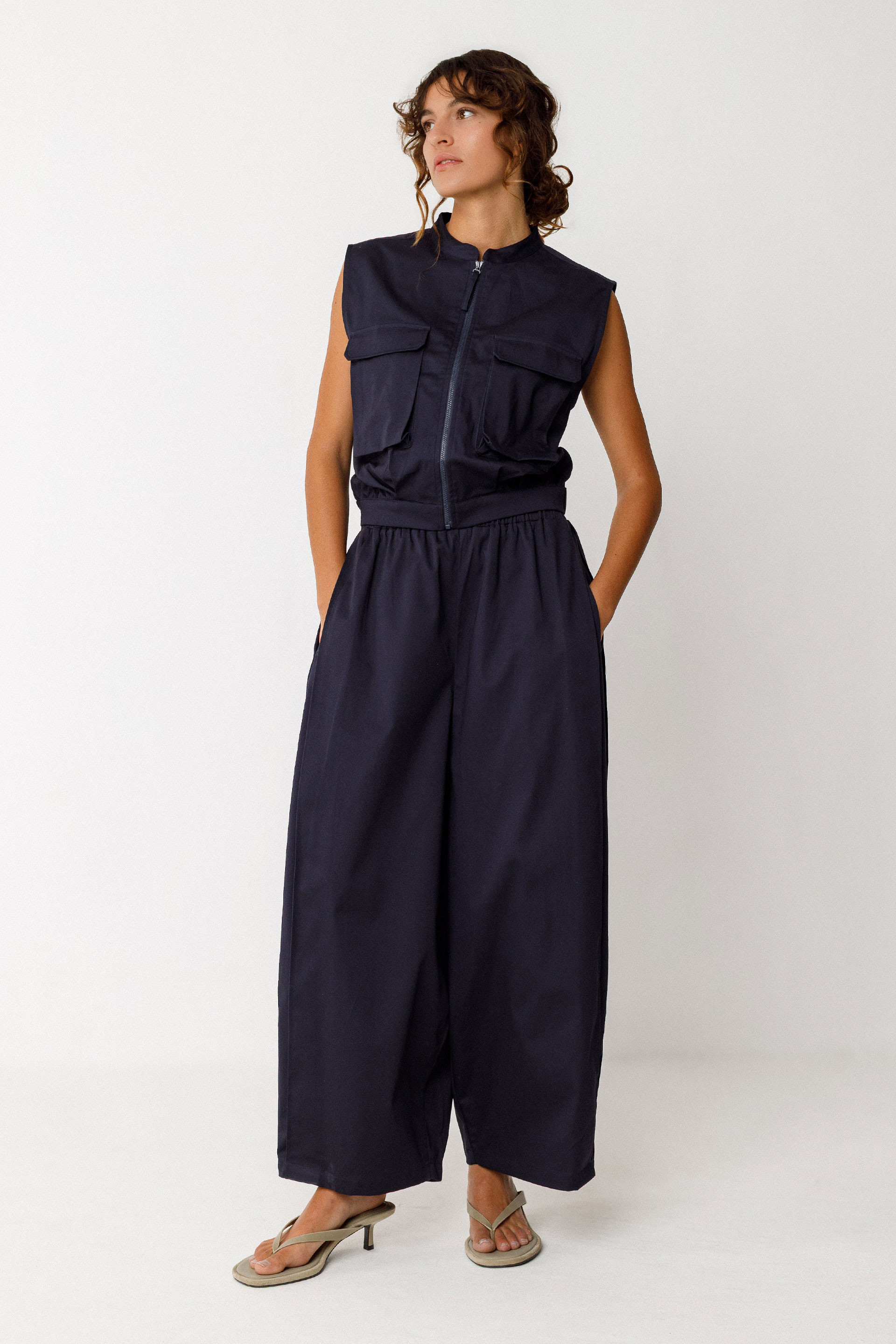 SKFK - AINE GOTS TROUSERS Hose B9 navy
