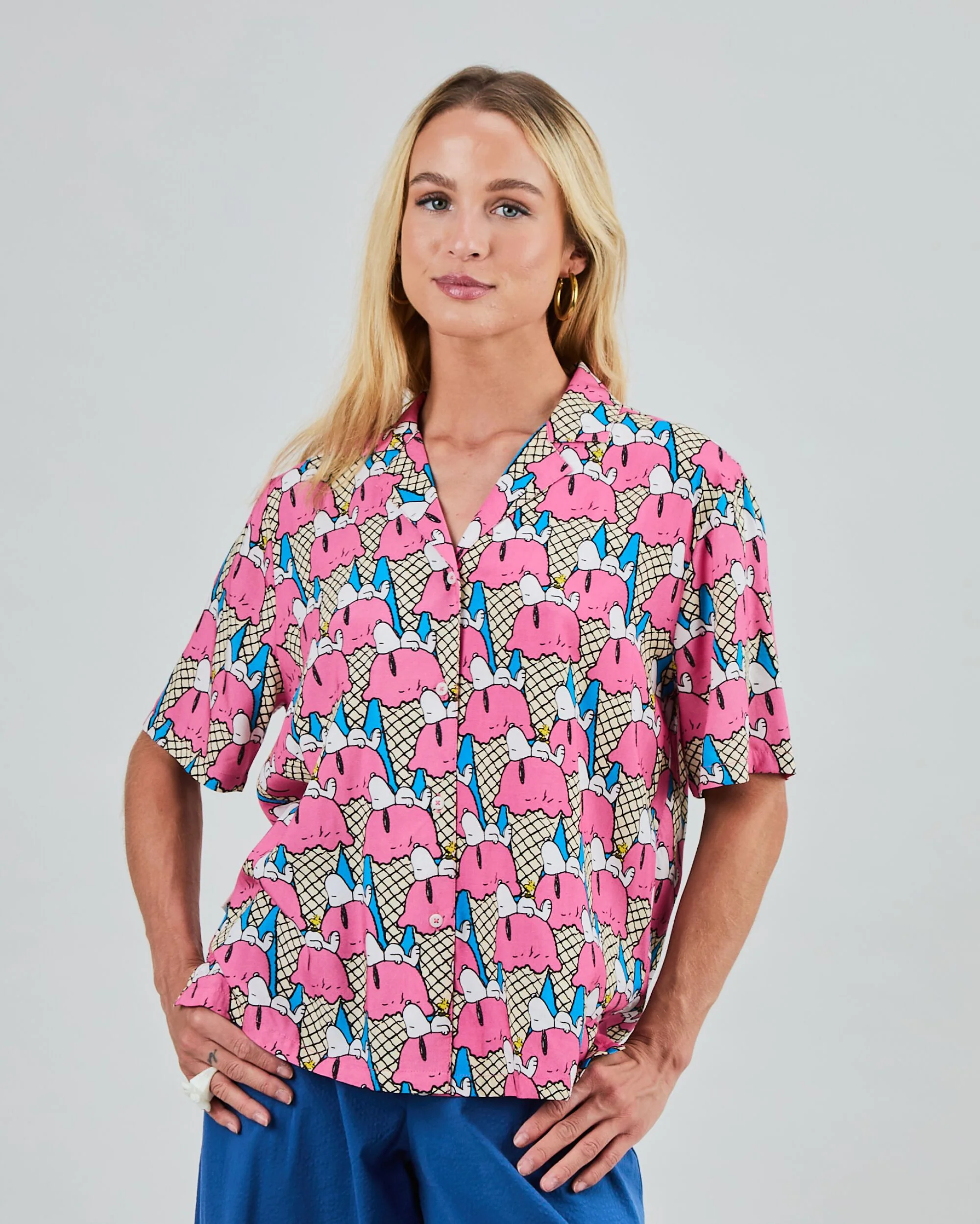 BRAVA FABRICS - GELATO PEANUTS ALOHA BLOUSE Bluse blue