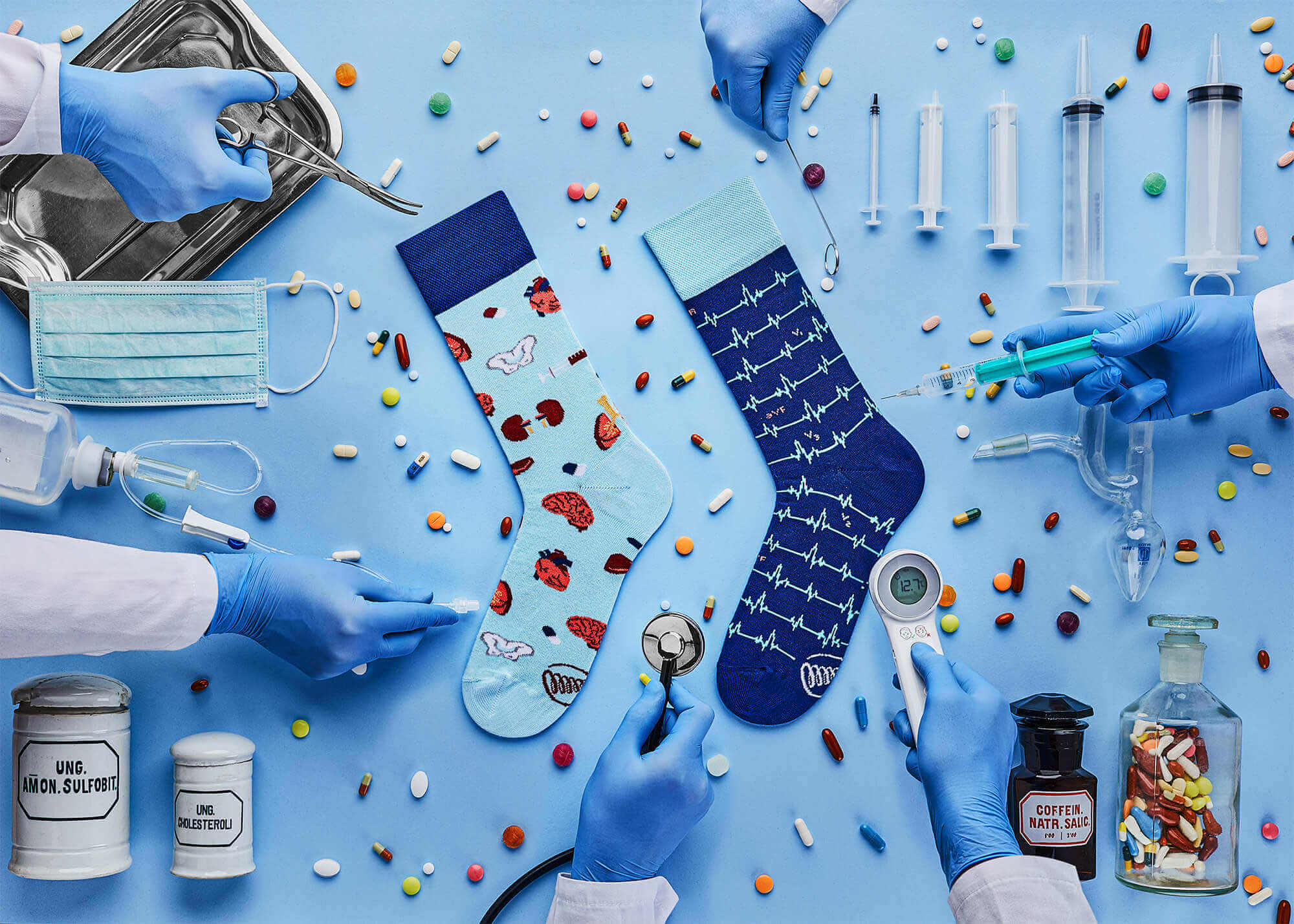 MANYMORNINGS - DR: SOCK Motivsocken Größe 35 - 46