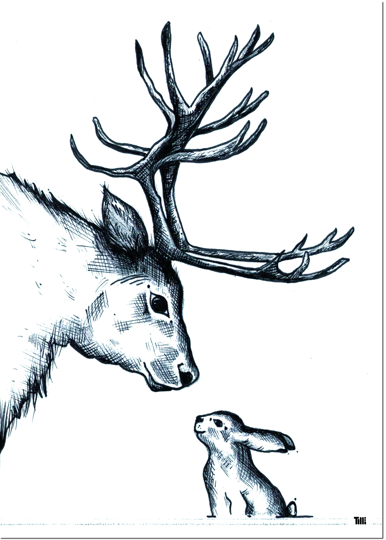 TILLÏ - FOREST LOVE Kunstdruck Postkarte - A6
