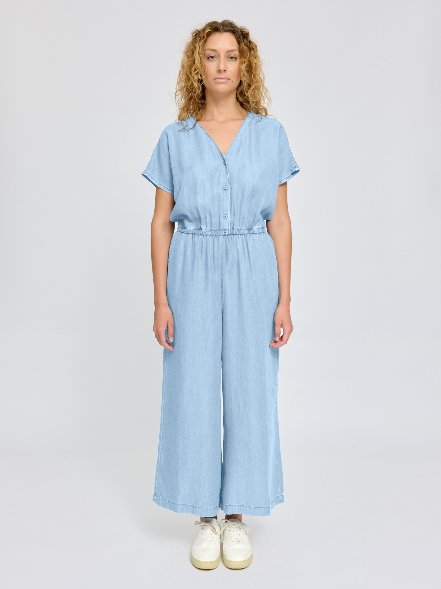 MAZINE - KIRA WIDE LEG JUMPSUIT TENCEL Overall light blue wash