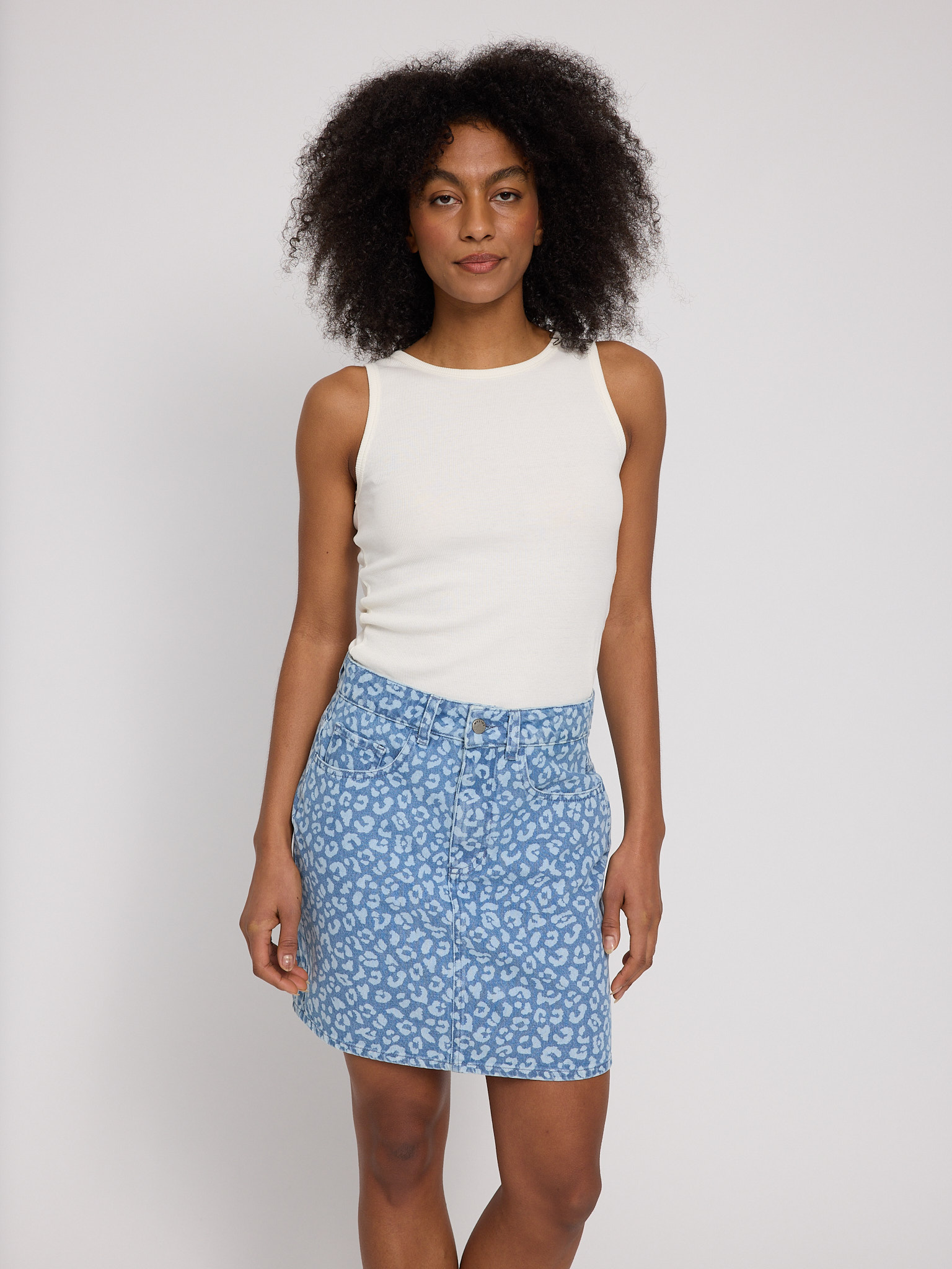 MAZINE - SVENJA DENIM SKIRT Rock light blue wash