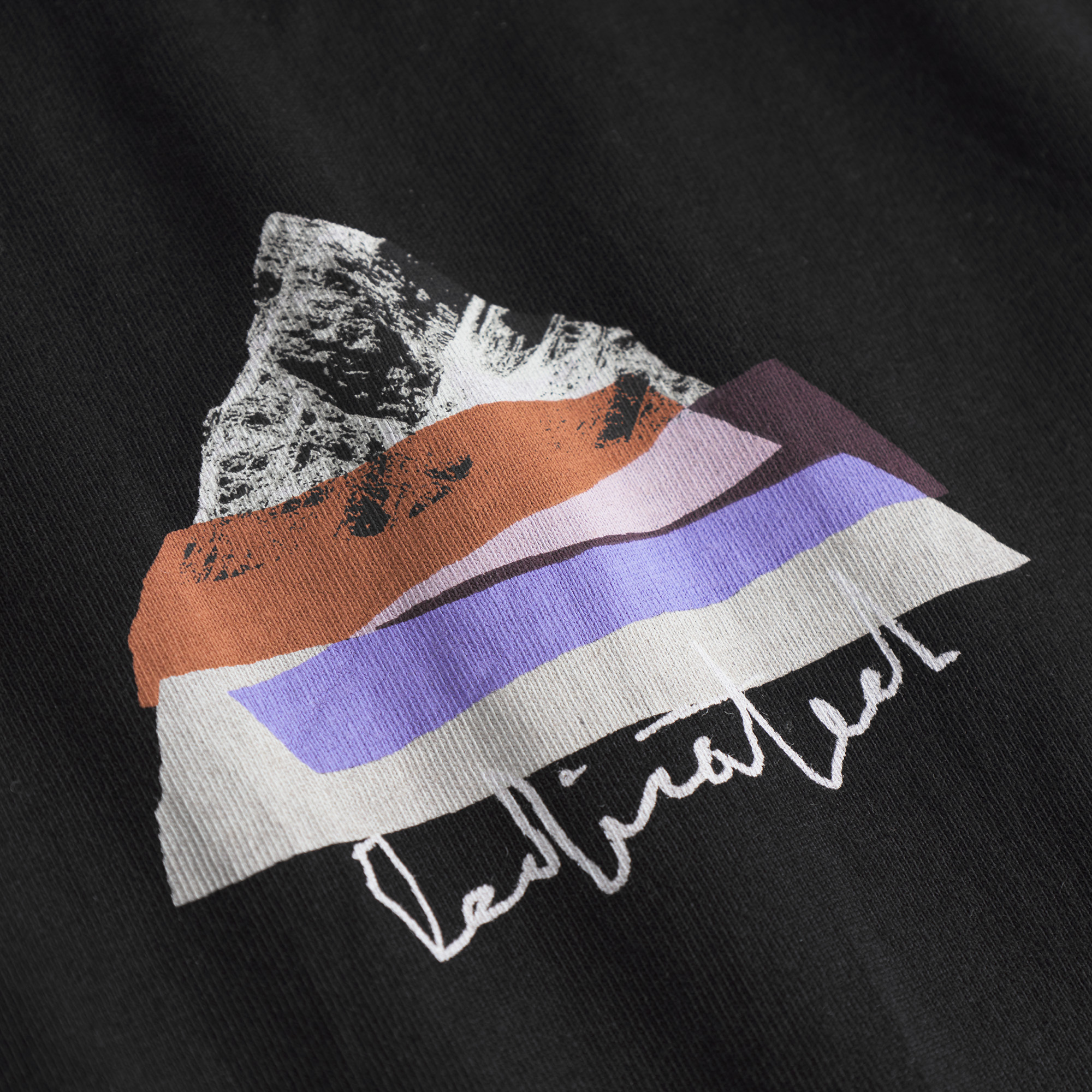 DEDICATED - CUT OUT MOUNTAIN STOCKHOLM T-Shirt black