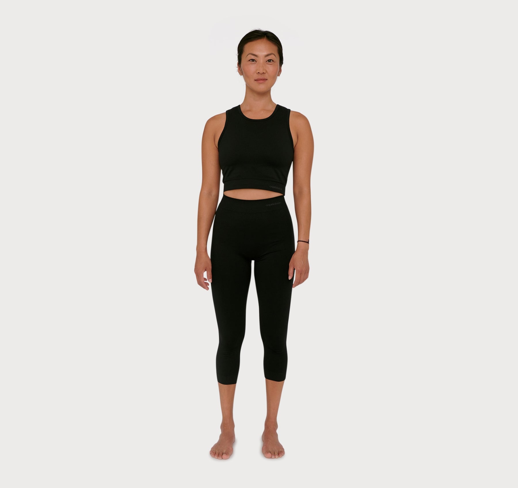 ORGANIC BASICS - ACTIVE 3/4 Leggings - black