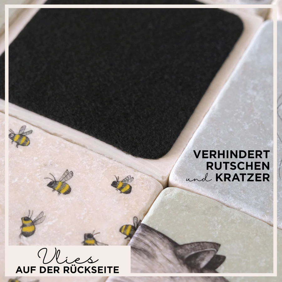 LIGARTI - KANINCHEN UND BIBER - Fliesenuntersetzer