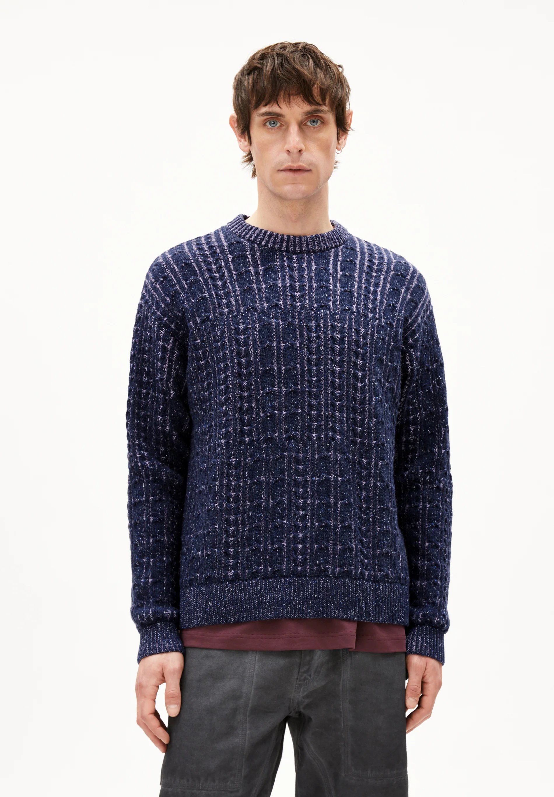 ARMEDANGELS - DAAKO Strickpullover night sky tweed frozen lavender