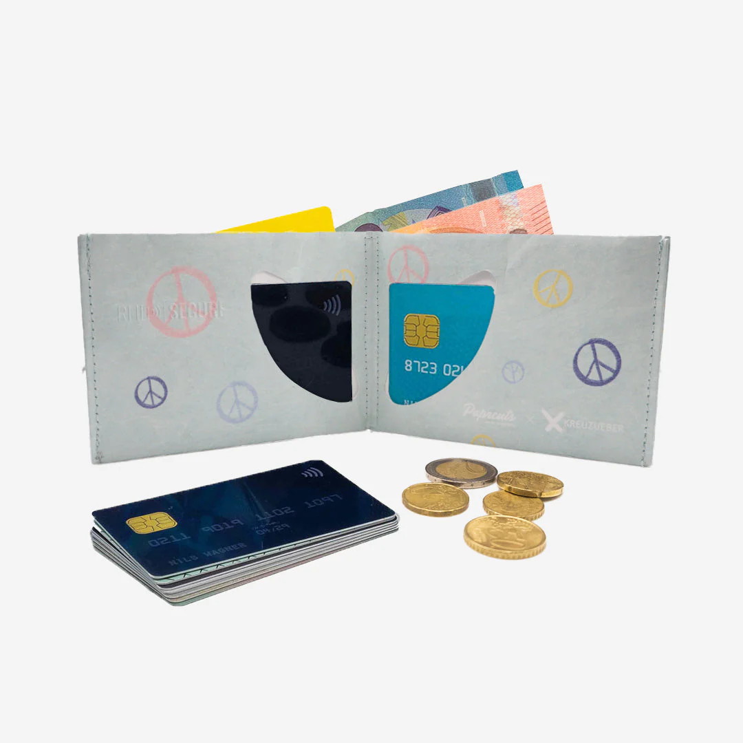 PAPRCUTS - NO WAR - RFID SECURE Portemonnaie