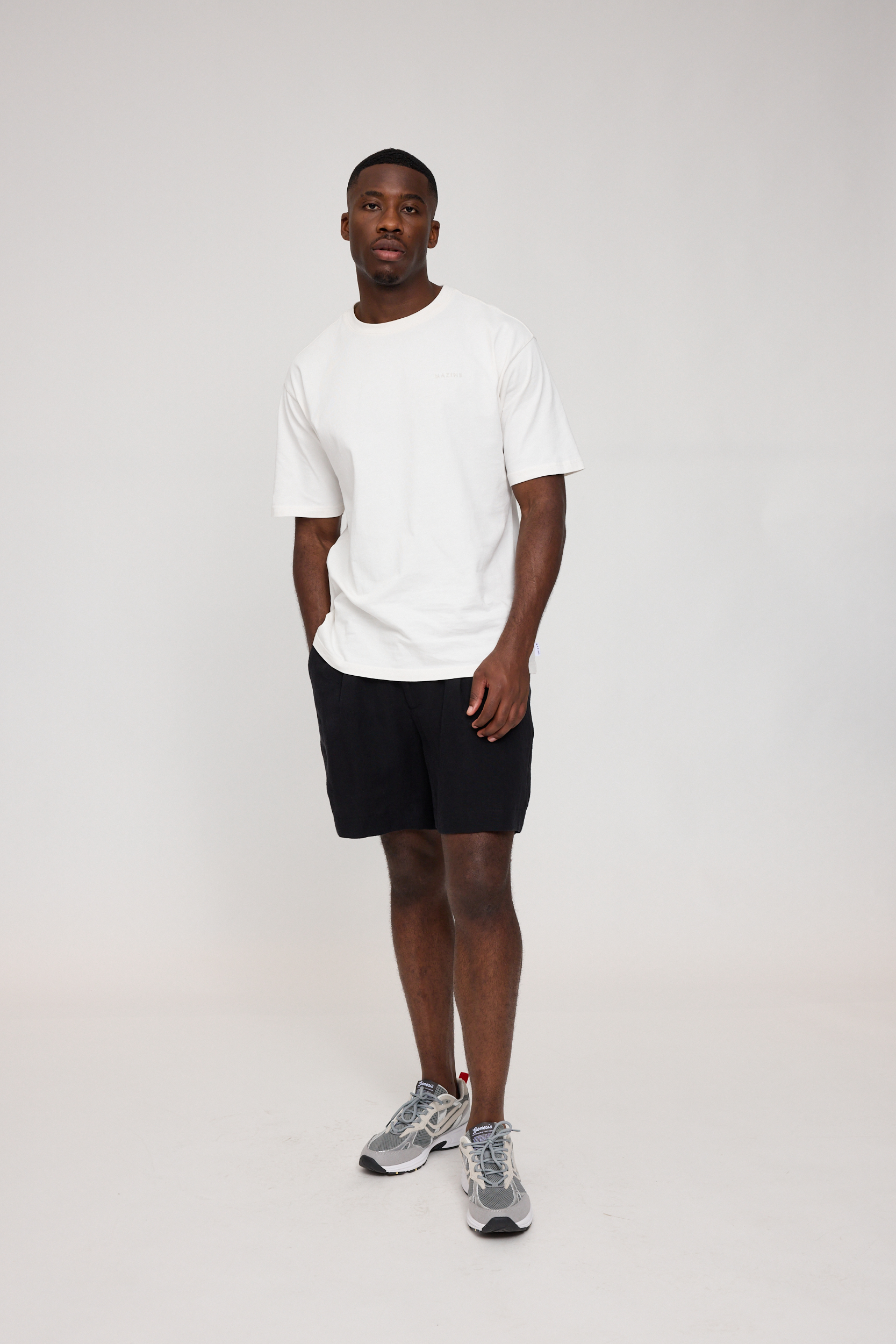 LINEN BERMUDA SHORTS MZTR14 Hose black