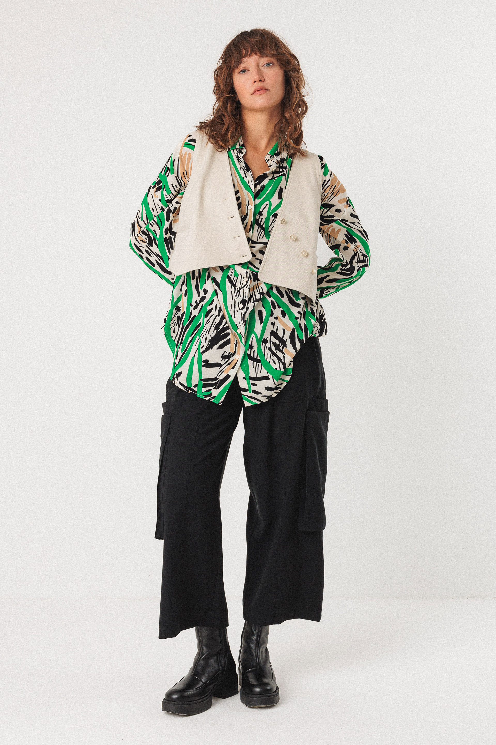 SKFK - AMAGOIA Shirt Kleid G6 big brush