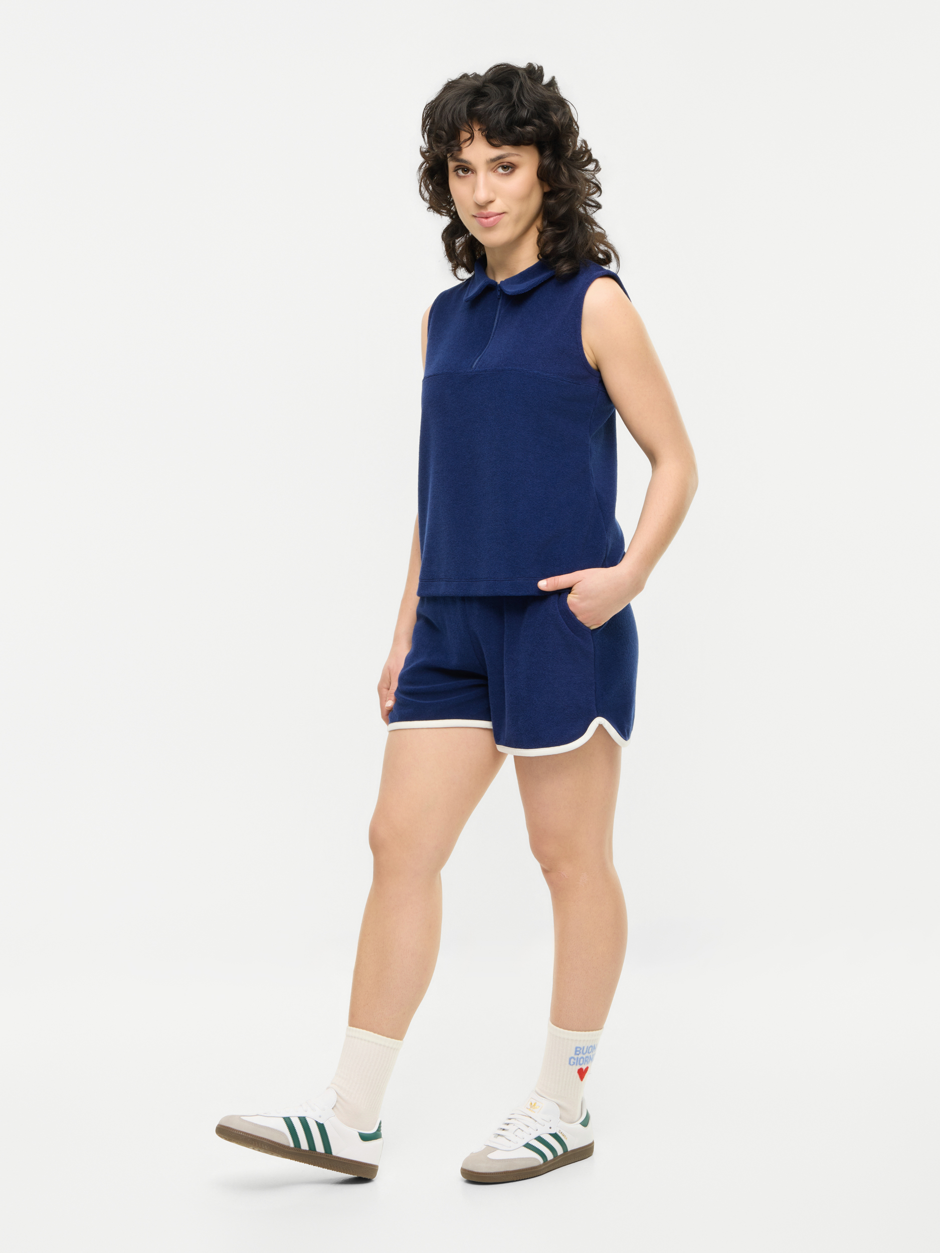 MADEMOISELLE YEYE - FLASHCOURT ORGANIC Top blue print