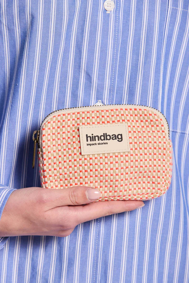 HINDBAG - LILI Geldbörse - coral woven