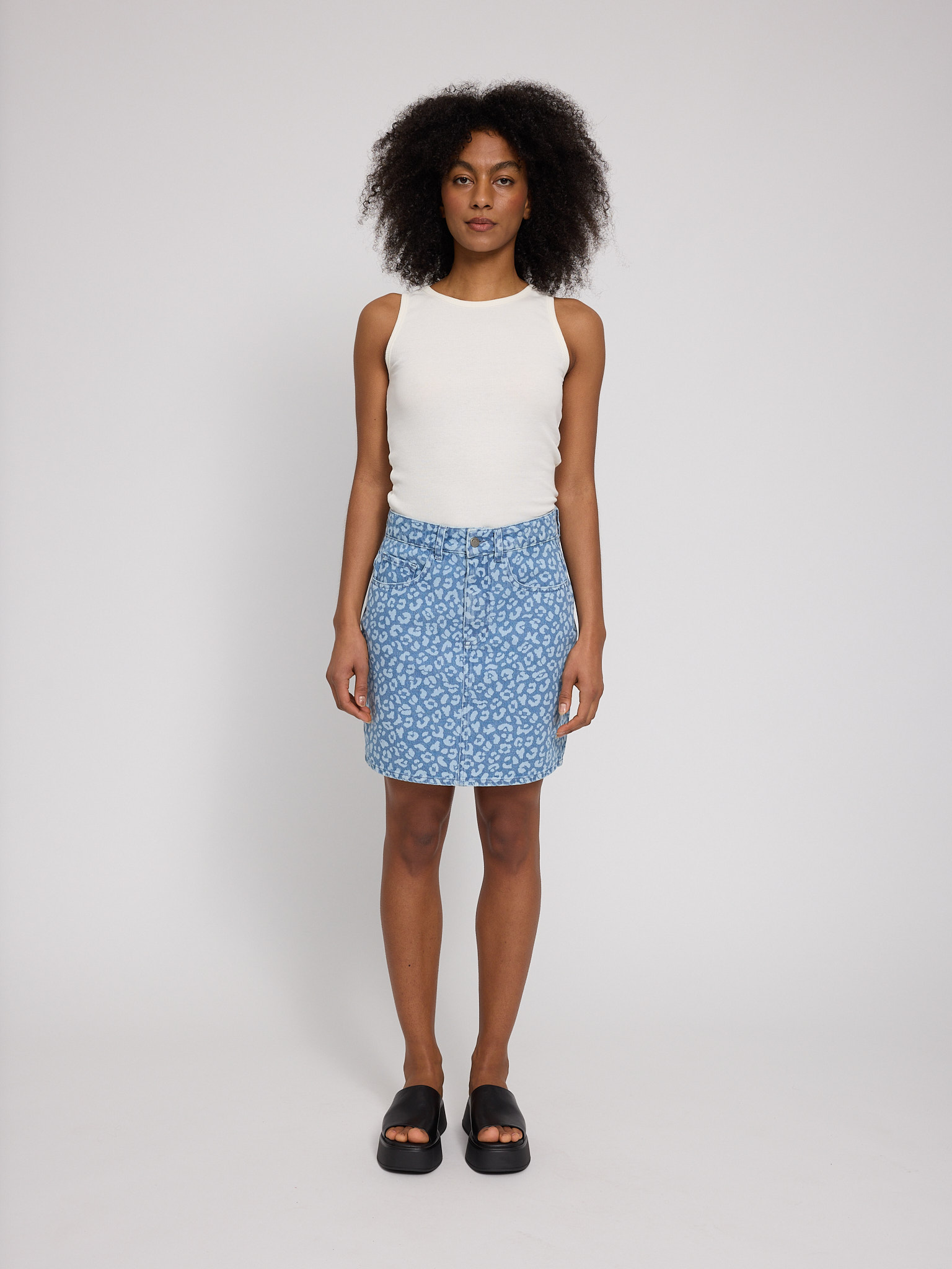 MAZINE - SVENJA DENIM SKIRT Rock light blue wash