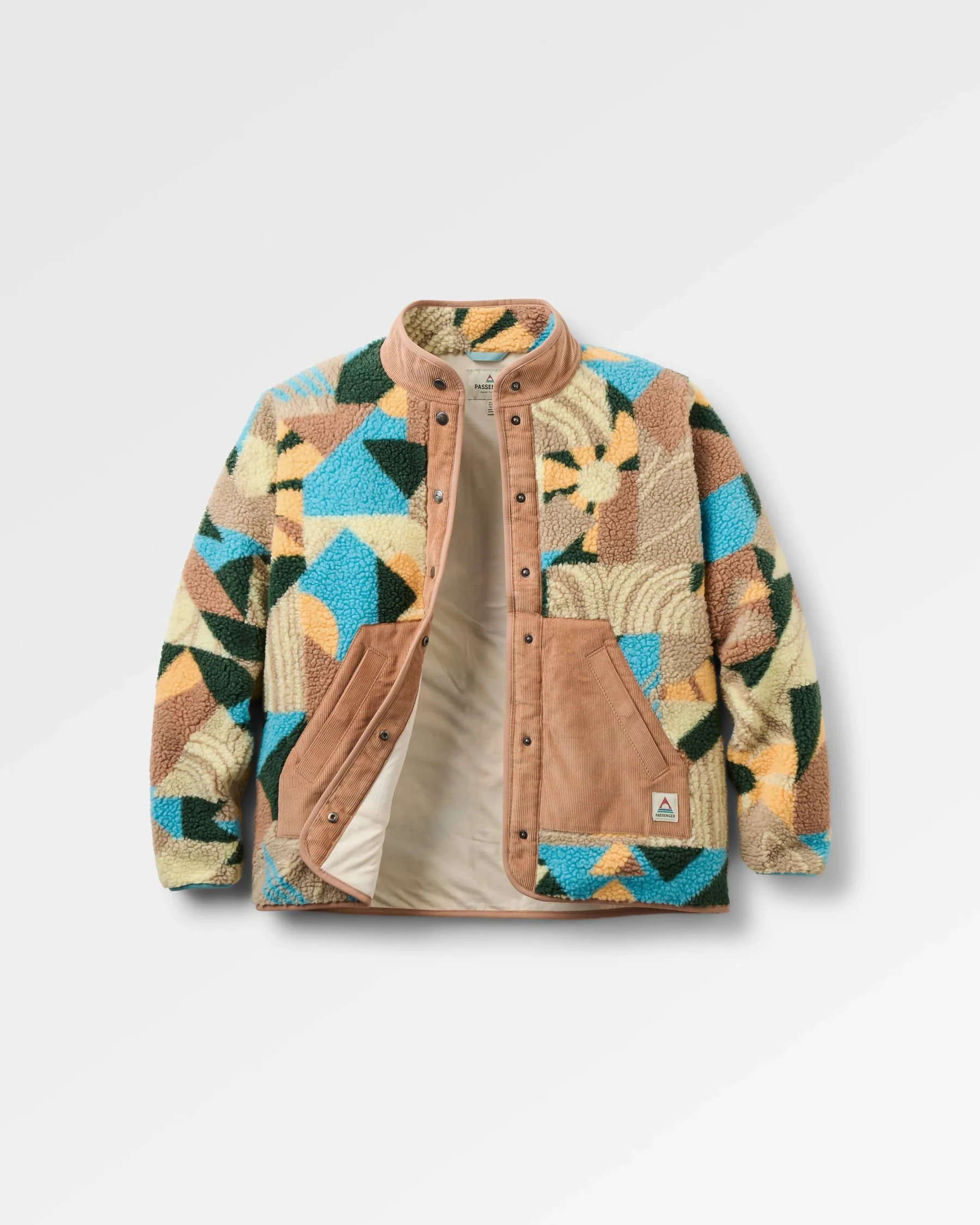 PASSENGER - CLOVER RECYCELED SHERPA FLEECE SHIRT Jacke sun patch simply taupe