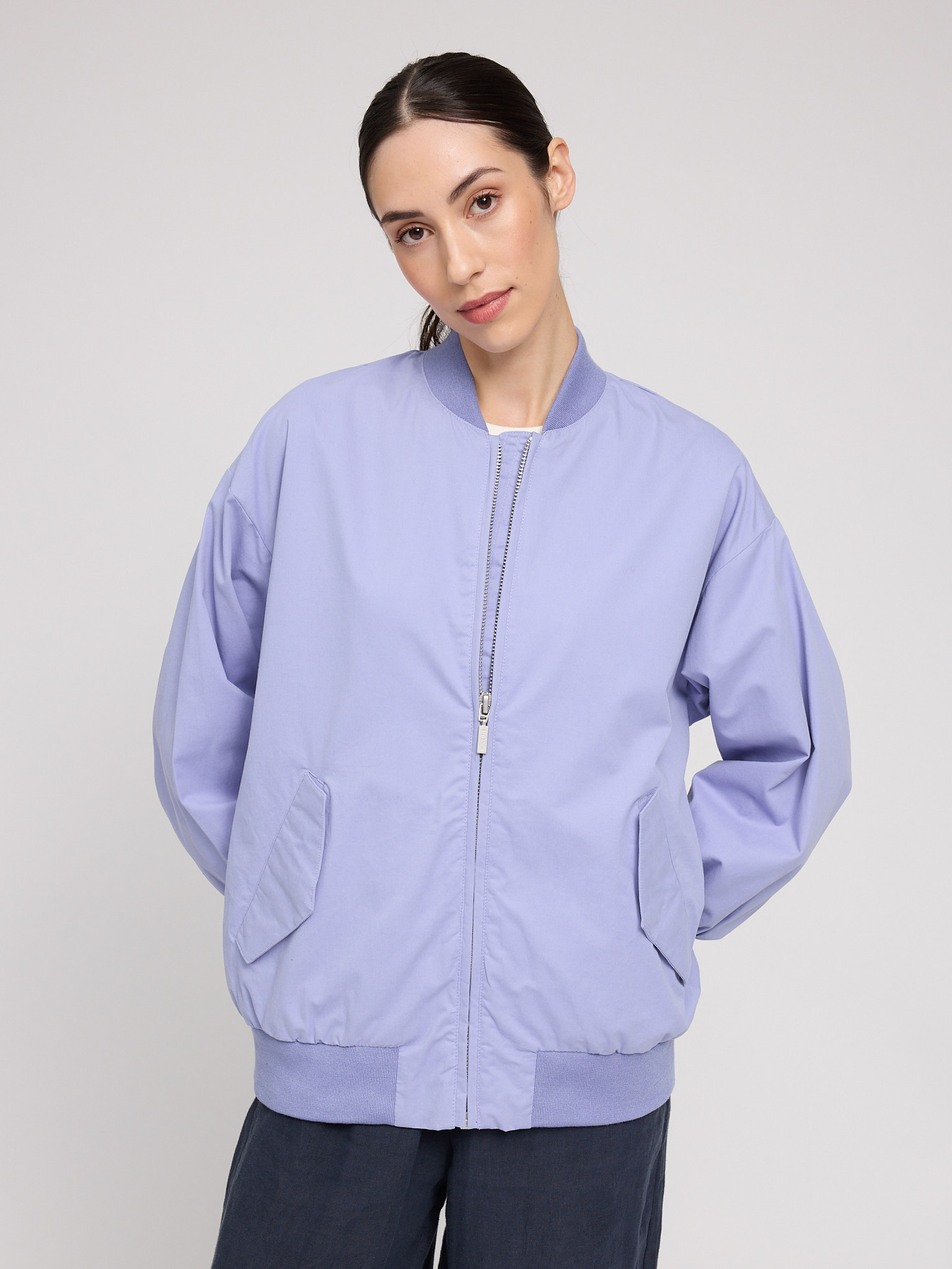 MAZINE - LILA LOOSE FIT COTTON BOMBER Jacke cornflower