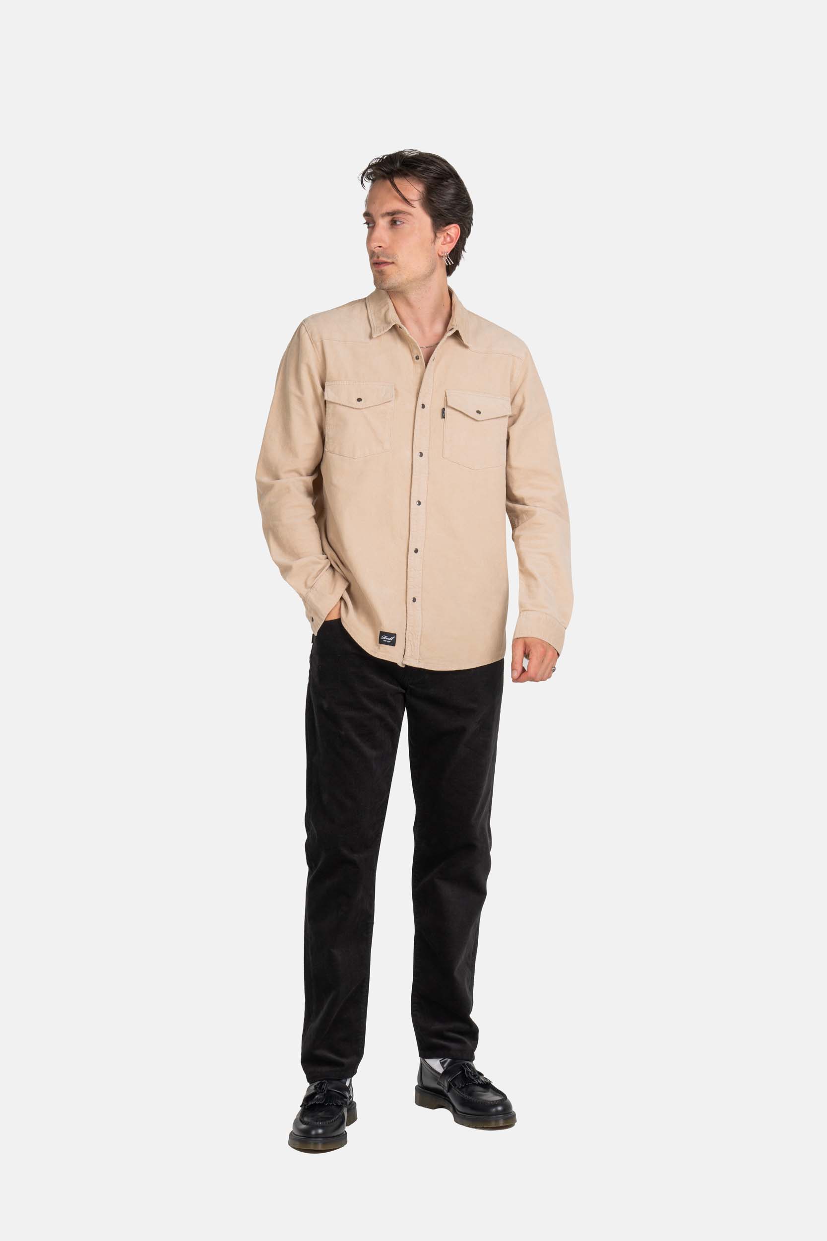 REELL - BARFLY Kordhose deep black square cord