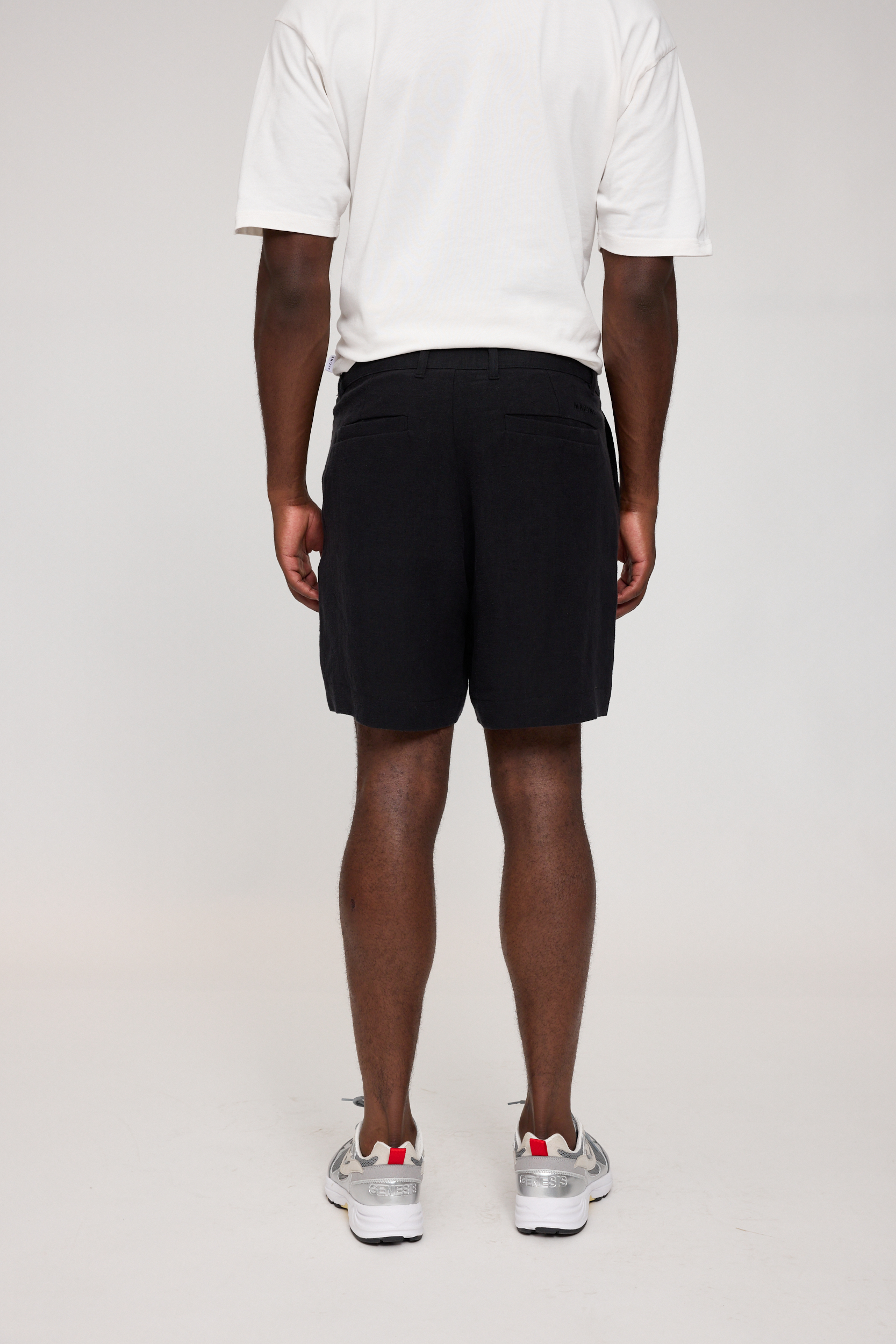 MAZINE - LINEN BERMUDA SHORTS Hose black