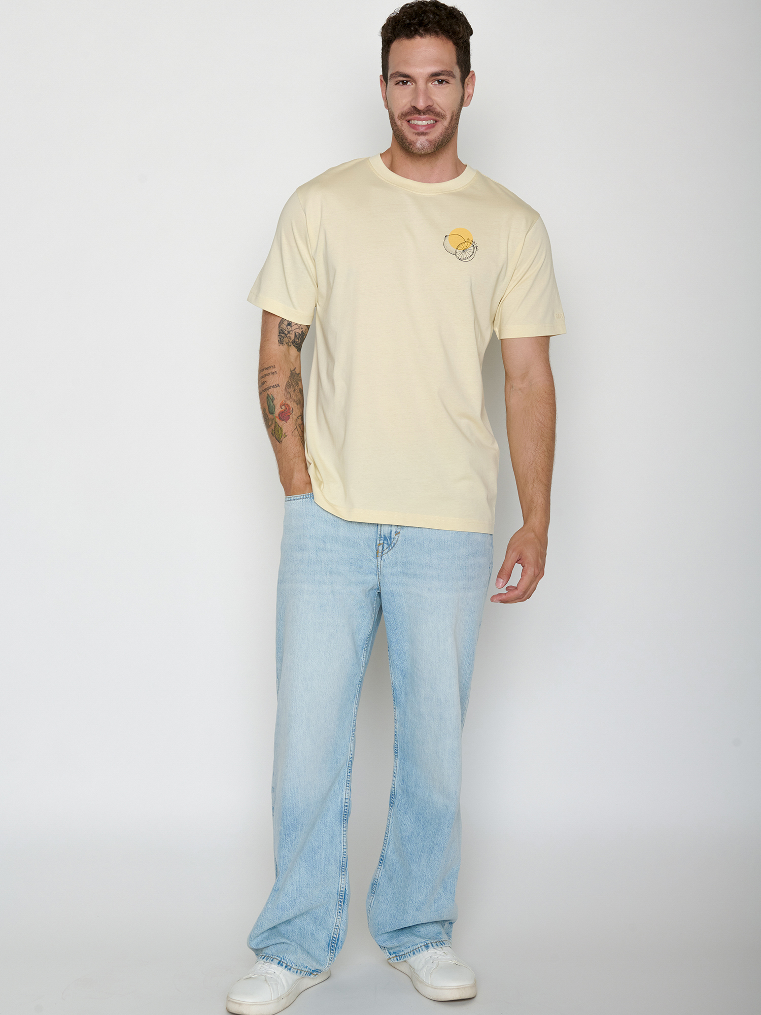 GREENBOMB - LA BICICLETA FUSION GOTS T-Shirt vanilla ice